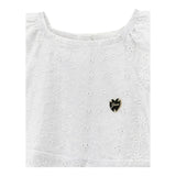Guess Abito Mezza Manica Tinta Unita In Pizzo Sangallo per Neonata K4GK02WG680N BIANCO GUESS 
