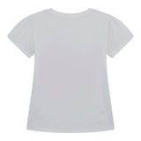 Guess T-Shirt Girocollo Tinta Unita con Stampa per Neonata K5GI01K6YW4N BIANCO GUESS 
