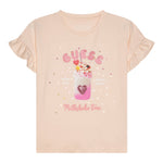 Guess T-Shirt Gircollo Tinta Unita con Stampa per Neonata K5GI02K6YW4 ROSA GUESS 