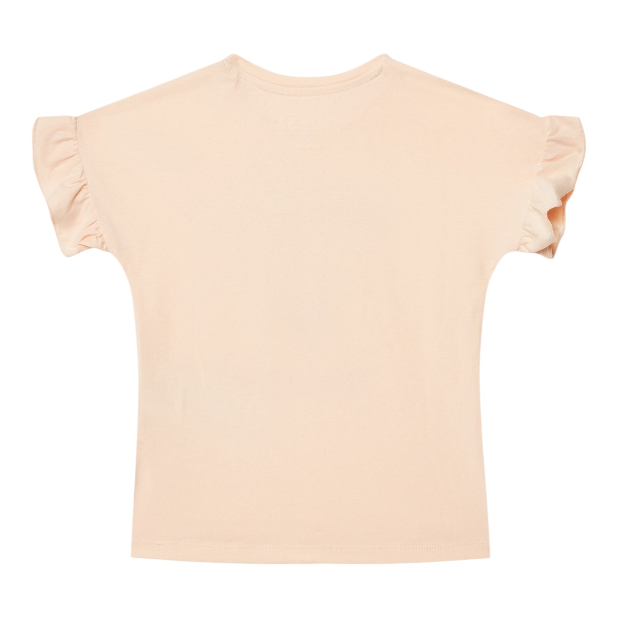 Guess T-Shirt Gircollo Tinta Unita con Stampa per Neonata K5GI02K6YW4X ROSA GUESS 