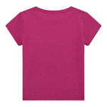 Guess T-Shirt Girocollo Tinta Unita con Stampa per Bambina K5GI08K6YW4X MAGENTA GUESS 