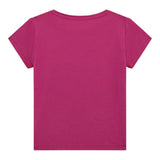 Guess T-Shirt Girocollo Tinta Unita con Stampa per Bambina K5GI08K6YW4X MAGENTA GUESS 