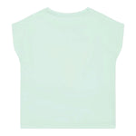 Guess T-Shirt Tinta Unita con Stampa E Paillettes per Neonata K5GI12K6YW4X VERDE ACQUA GUESS 