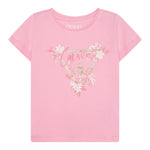 Guess T-Shirt Girocollo Tinta Unita con Stampa per Bambina K5GI14K6YW4 ROSA GUESS 