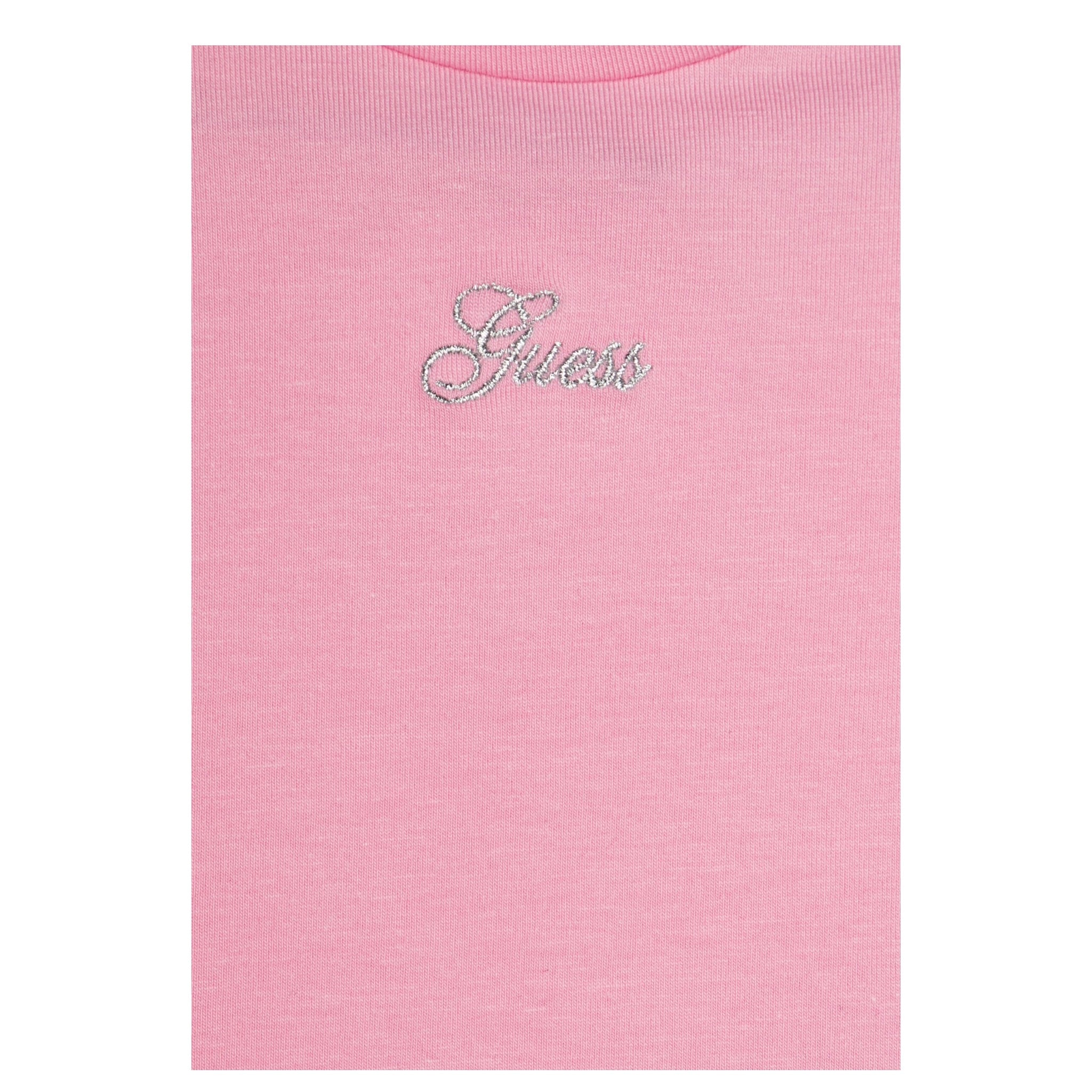 Guess T-Shirt Girocollo Tinta Unita con Logo per Neonata K5GI18K6YW4X ROSA GUESS 