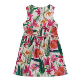 Guess Abito Giromanica Tinta Unita con Stampa Fiori per Bambina K5GK13WFBM0 BEIGE GUESS 