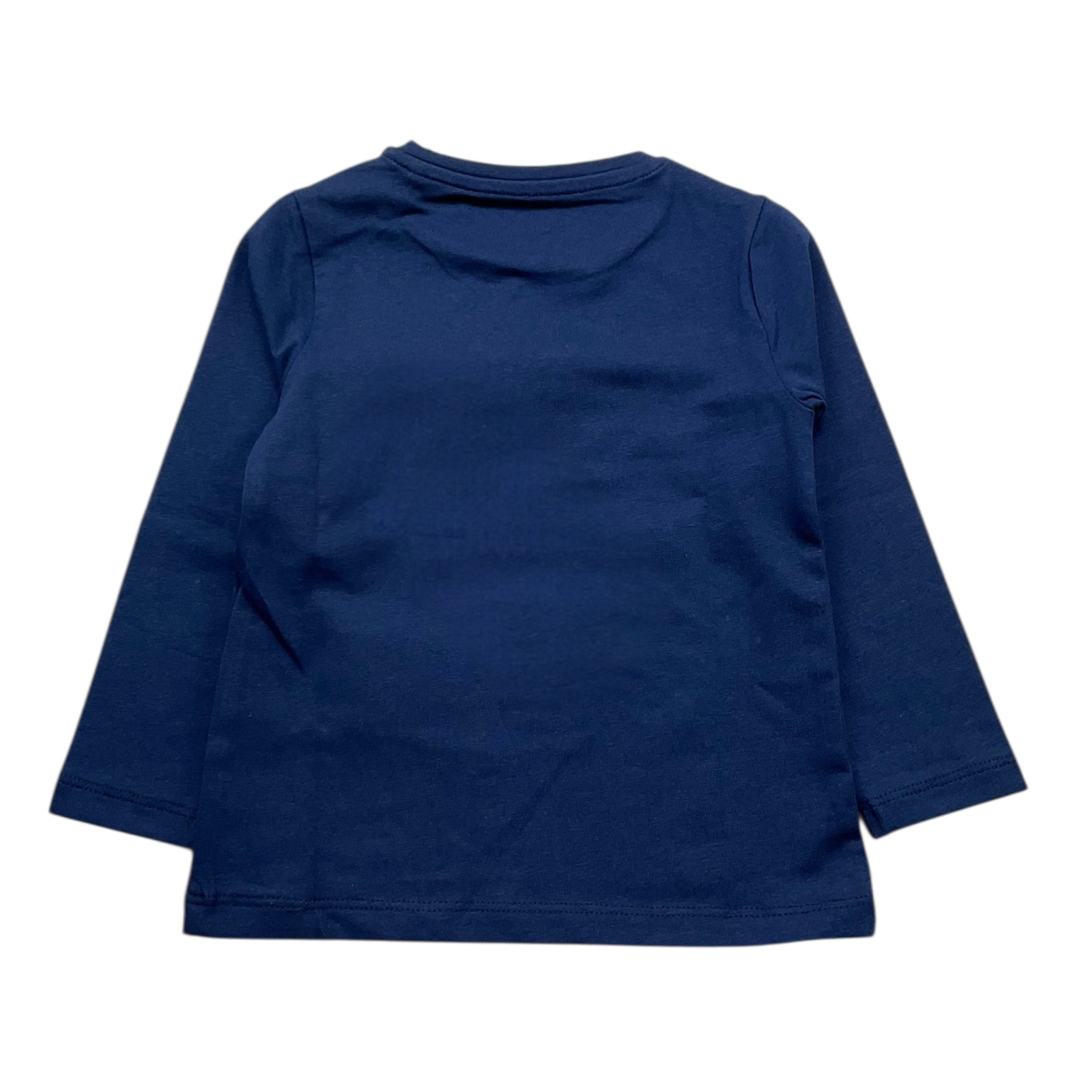 Guess Shirt Girocollo Tinta Unita con Logo per Neonata K5RI04K6YW4 BLU GUESS 