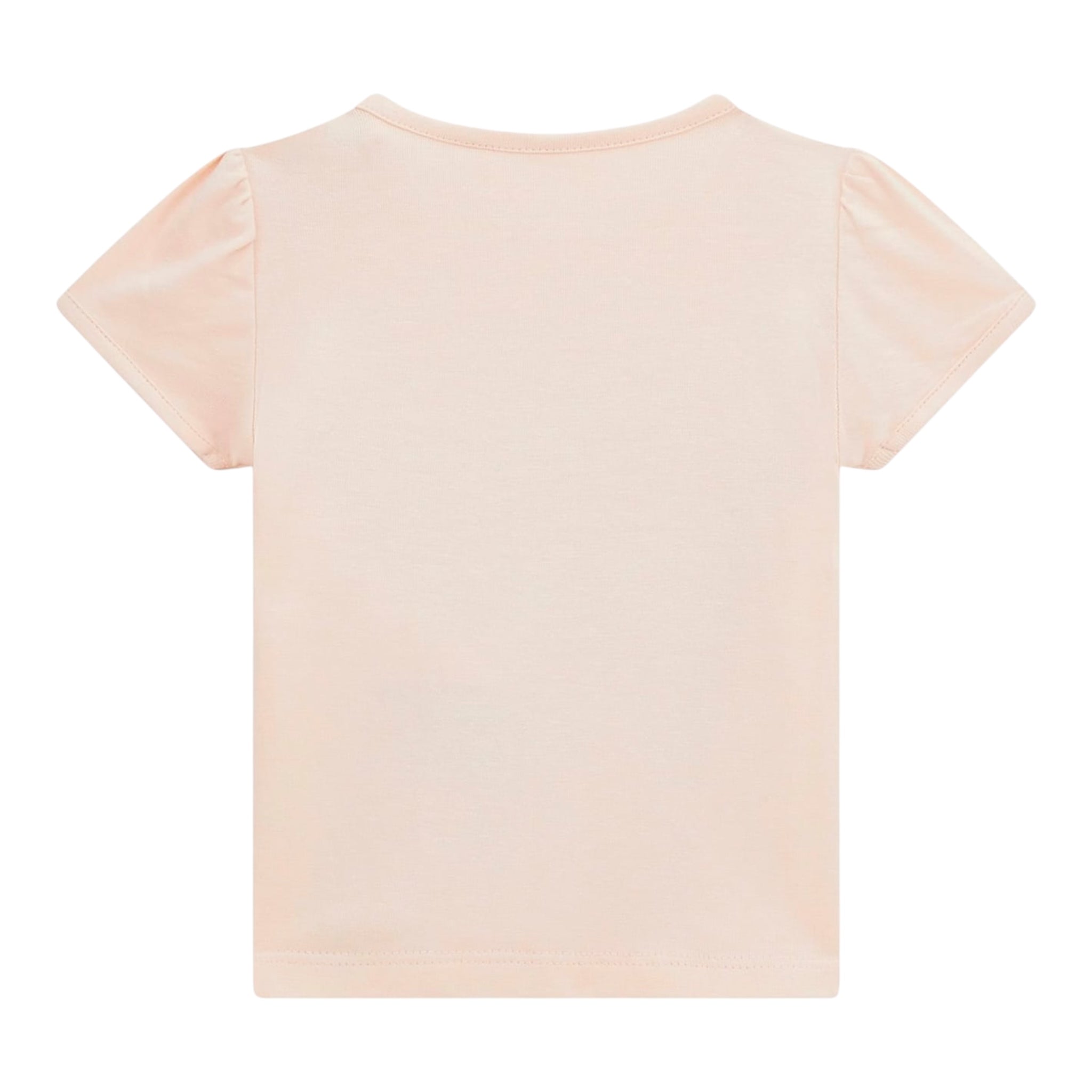 Guess T-Shirt Girocollo Tinta Unita con Logo per Neonata K5RI07K6YW4XXN ROSA GUESS 