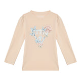 Guess Shirt Girocollo Tinta Unita con Stampa per Neonata K5RI08K6YW4 ROSA GUESS 