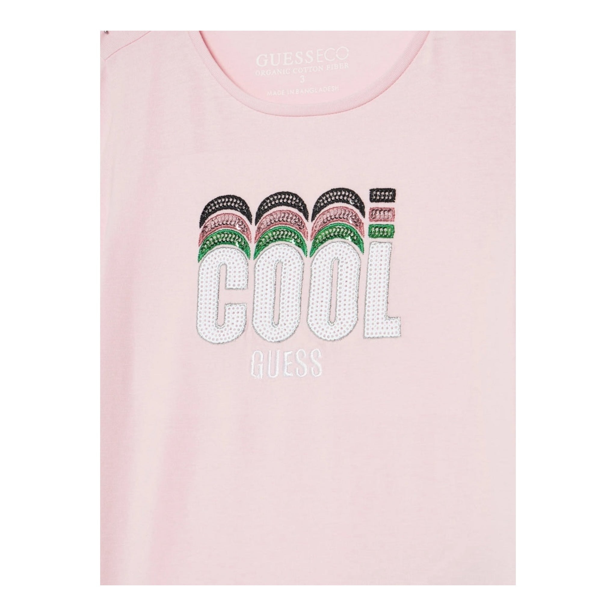 Guess T-Shirt Tinta Unita con Stampa per Neonata K5RI17K6YW4N ROSA GUESS 