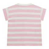 Guess T-Shirt Tinta Unita con Stampa E Fantasia A Righe per Bambina K5RI20K9 ROSA GUESS 