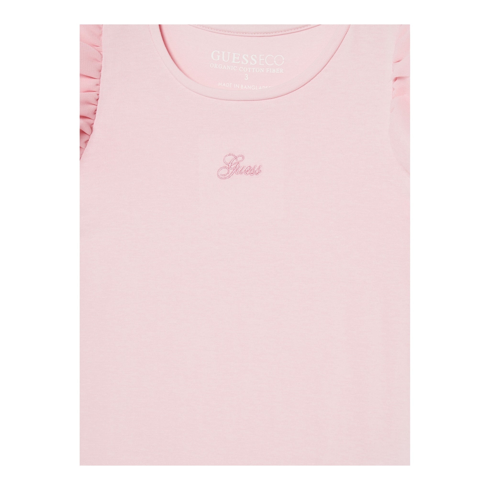 Guess T-Shirt Tinta Unita con Tulle per Neonata K5RI22K6YW4X ROSA GUESS 