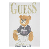 Guess Felpa Chiusa Girocollo Tinta Unita con Logo per Neonato K5RQ04KAD74 BIANCO GUESS 