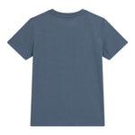 Guess T-Shirt Girocollo Tinta Unita con Stampa per Bambino L5RI12K8HM4X BLU GUESS 