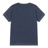 Guess T-Shirt Gircollo Tinta Unita con Stampa per Neonato N2RI02K8HM0 BLU GUESS 