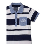 Guess Complet 2 Pezzi Polo-Bermuda Bicolore per Neonato N3RI24K9NA3 BIANCO/BLU GUESS 