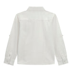 Guess Camicia Tinta Unita con Logo per Neonato N4BH08W9CL0 BIANCO GUESS 