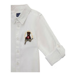 Guess Camicia Tinta Unita con Logo per Neonato N4BH08W9CL0 BIANCO GUESS 
