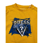 Guess Shirt Girocollo Tinta Unita con Logo per Neonato N4YI01K8HM4 GIALLO GUESS 