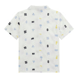 Guess Camicia Mezza Manica Tinta Unita con Stampe per Bambino N5GH01WBHQ1 BIANCO GUESS 