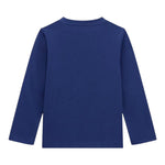 Guess Shirt Girocollo Tinta Unita con Stampa per Bambino N5RI01K8HM4J BLU GUESS 