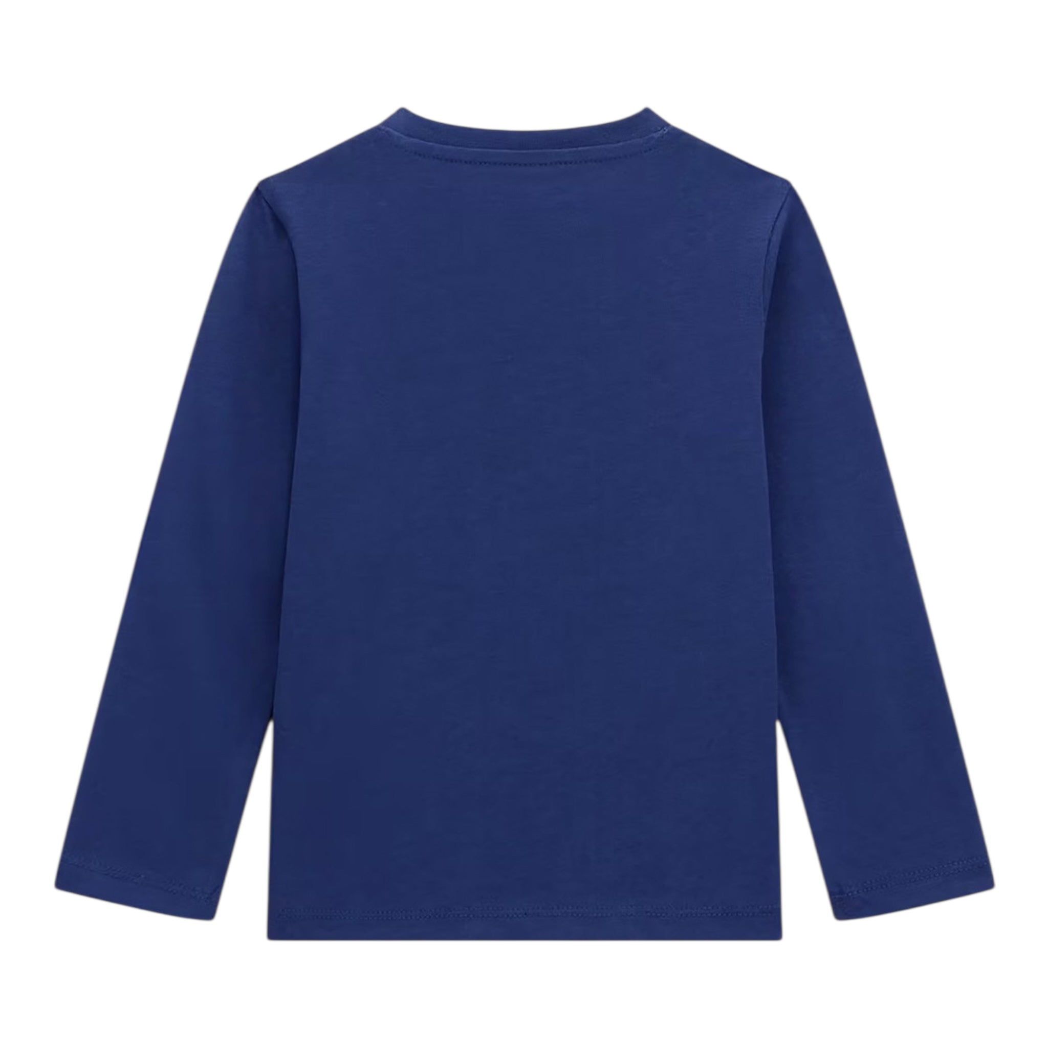 Guess Shirt Girocollo Tinta Unita con Stampa per Bambino N5RI01K8HM4J BLU GUESS 