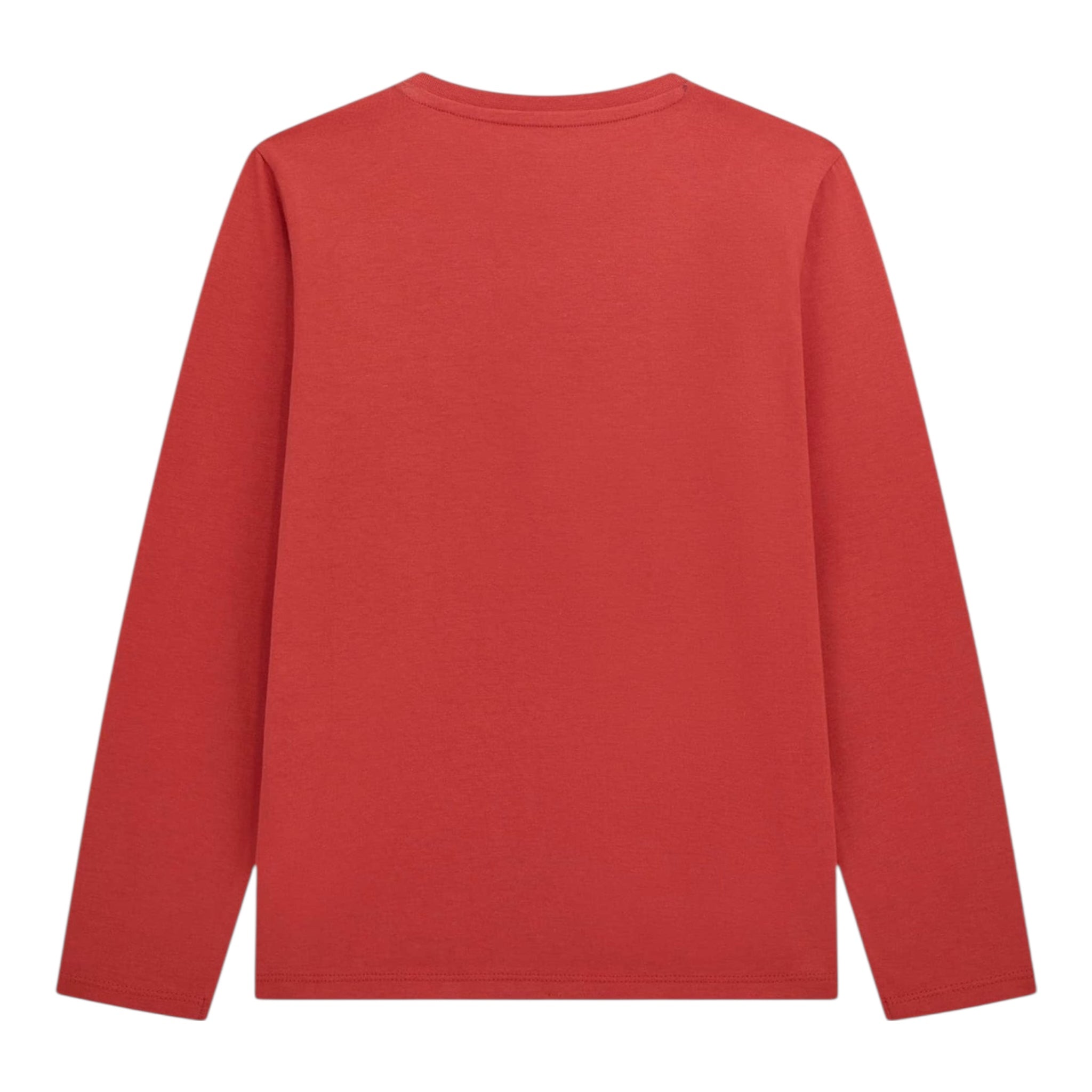 Guess Shirt Girocollo Tinta Unita con Stampa per Bambino N5RI01K8HM4J ROSSO GUESS 