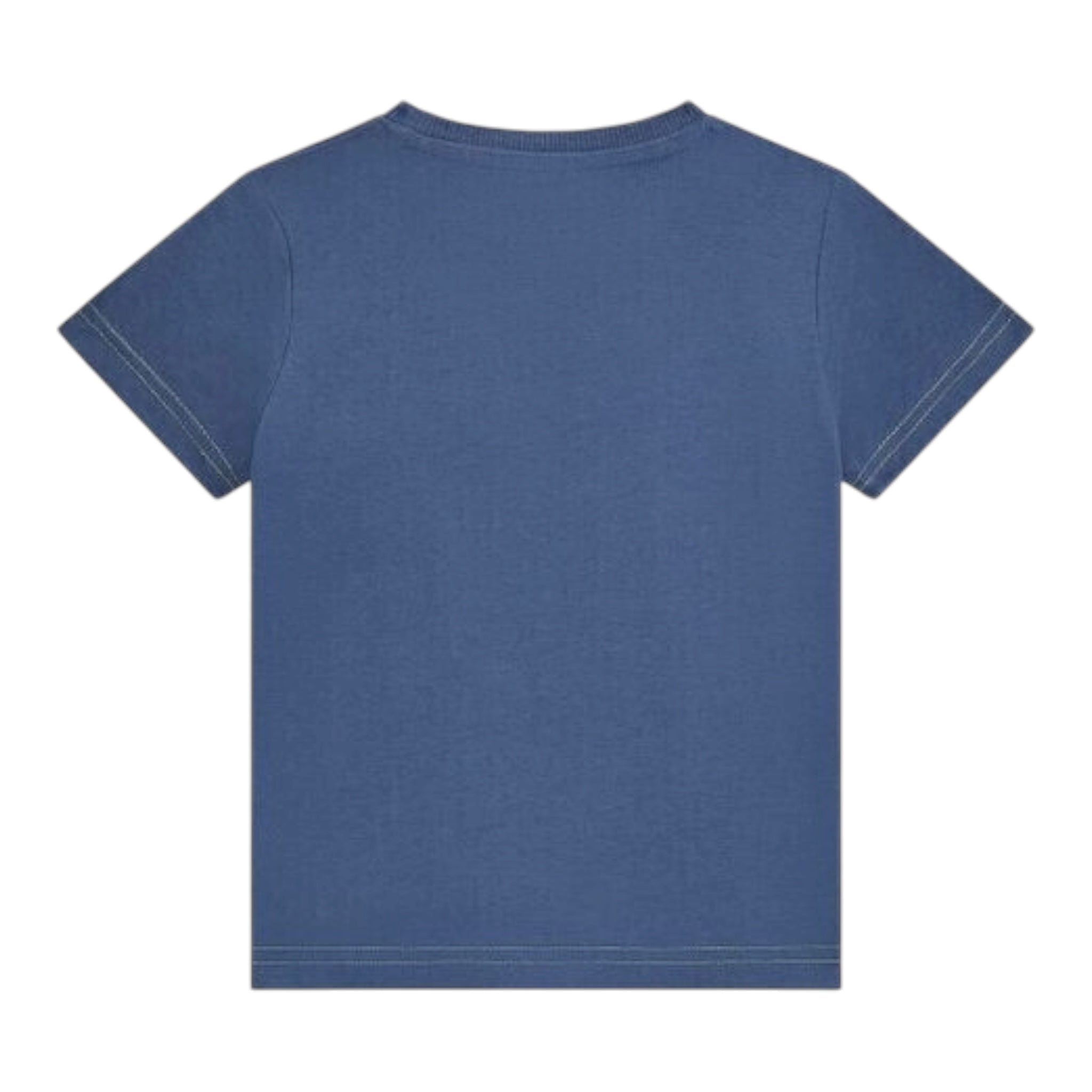 Guess T-Shirt Girocollo Tinta Unita con Stampa per Bambino N5RI15K8HM4XJ BLU GUESS 