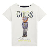 Guess T-Shirt Girocollo Tinta Unita con Stampa per Neonato N5RI20K8HM4NXXX BIANCO GUESS 
