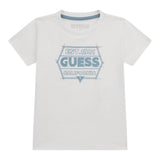Guess T-Shirt Girocollo Tinta Unita con Stampa per Bambino N5RI25K8HM4 BIANCO GUESS 