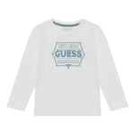 Guess Shirt Girocollo Tinta Unita con Stampa per Neonato N5RI26K8HM4N BIANCO GUESS 