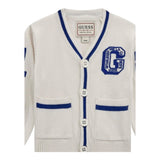 Guess Carsigan Tinta Unita con Stampa per Bambino N5RR02Z3MC0 BIANCO GUESS 