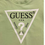 Guess T-Shirt Tinta Unita con Stampa per Neonato N73I55K8HM0 VERDE GUESS 