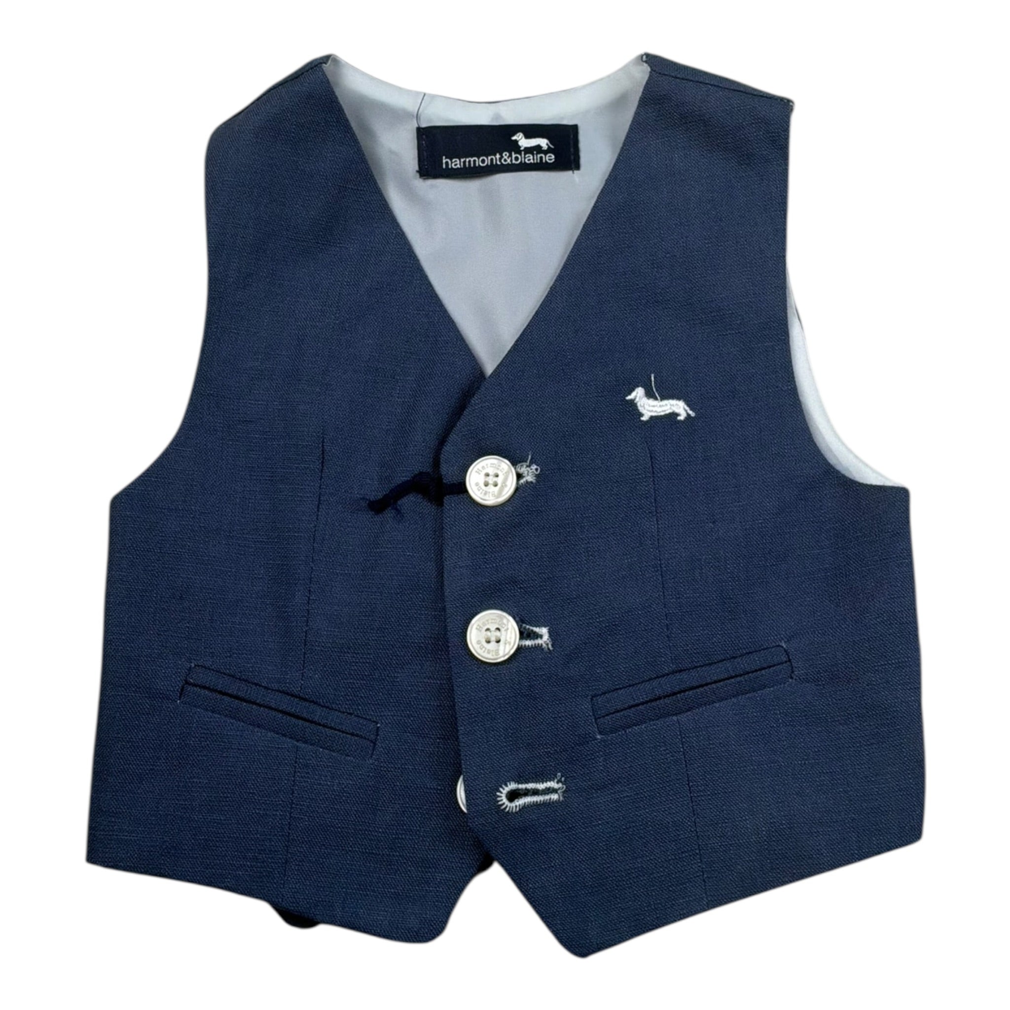 gilet tinta unita con logo JLK002 BLU HARMONT & BLAINE 