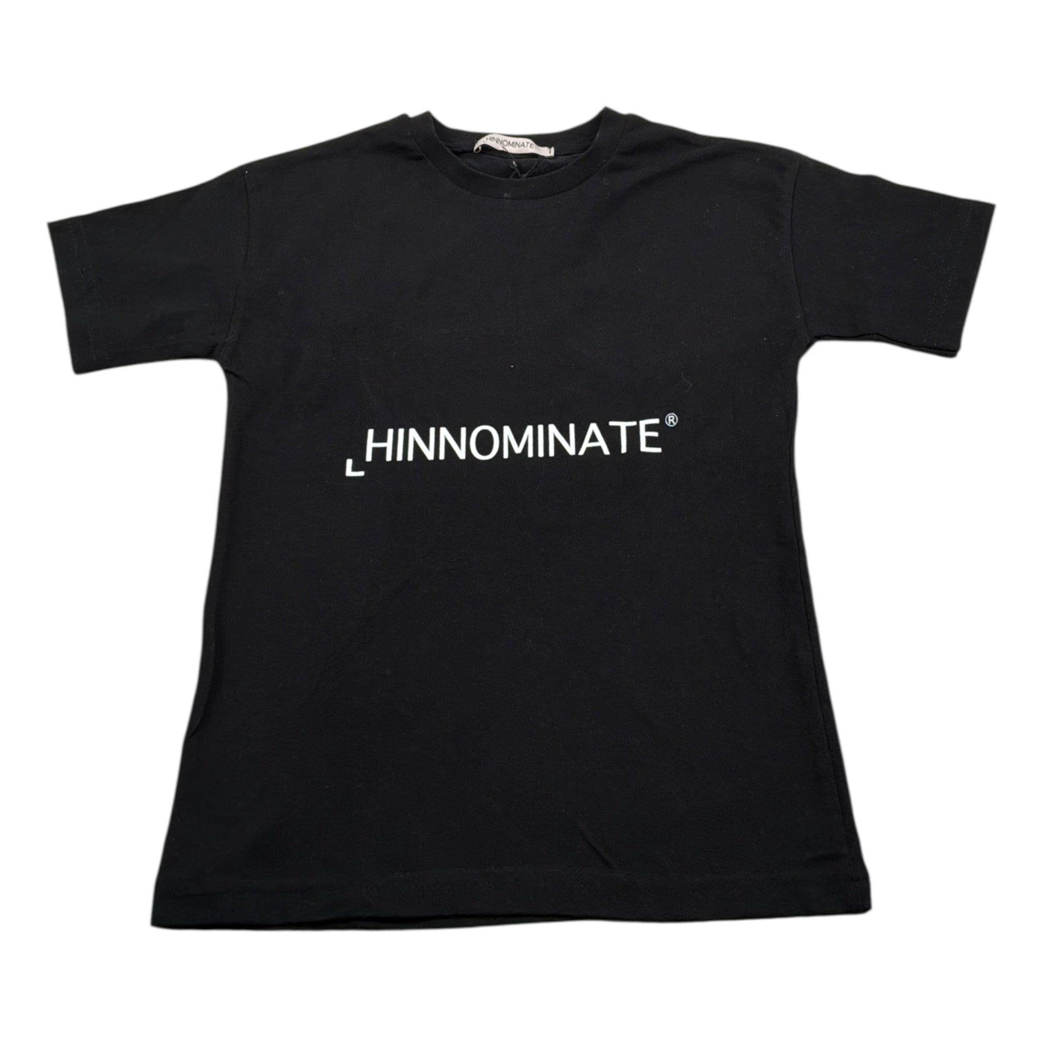 Hinnominate T-Shirt Girocollo tinta unita con Stampa Logo Nero per Bambino 3632M0018 NERO HINNOMINATE 