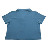 Hinnominate Polo Mezza Manica Tinta Unita con Logo per Bambina 3646MPY00173 AZZURRO POLVERE HINNOMINATE 
