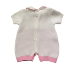 I Delfi Pagliaccetto Bicolore con Logo per Neonata 25P5028 BIANCO/ROSA I DELFI 