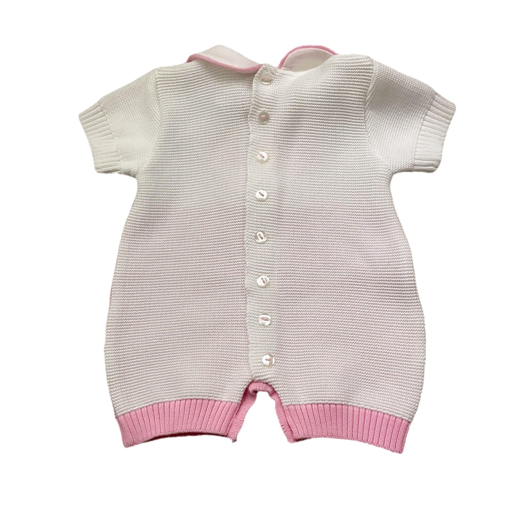 I Delfi Pagliaccetto Bicolore con Logo per Neonata 25P5028 BIANCO/ROSA I DELFI 