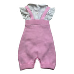I Delfi Completo 2 Pezzi Camica-Salopette per Neonata 25P5049 ROSA I DELFI 