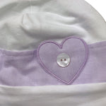 I Delfi Cappello Bicolore con Stampa per Neonata 25P5064 BIANCO/LILLA I DELFI 
