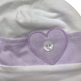 I Delfi Cappello Bicolore con Stampa per Neonata 25P5064 BIANCO/LILLA I DELFI 