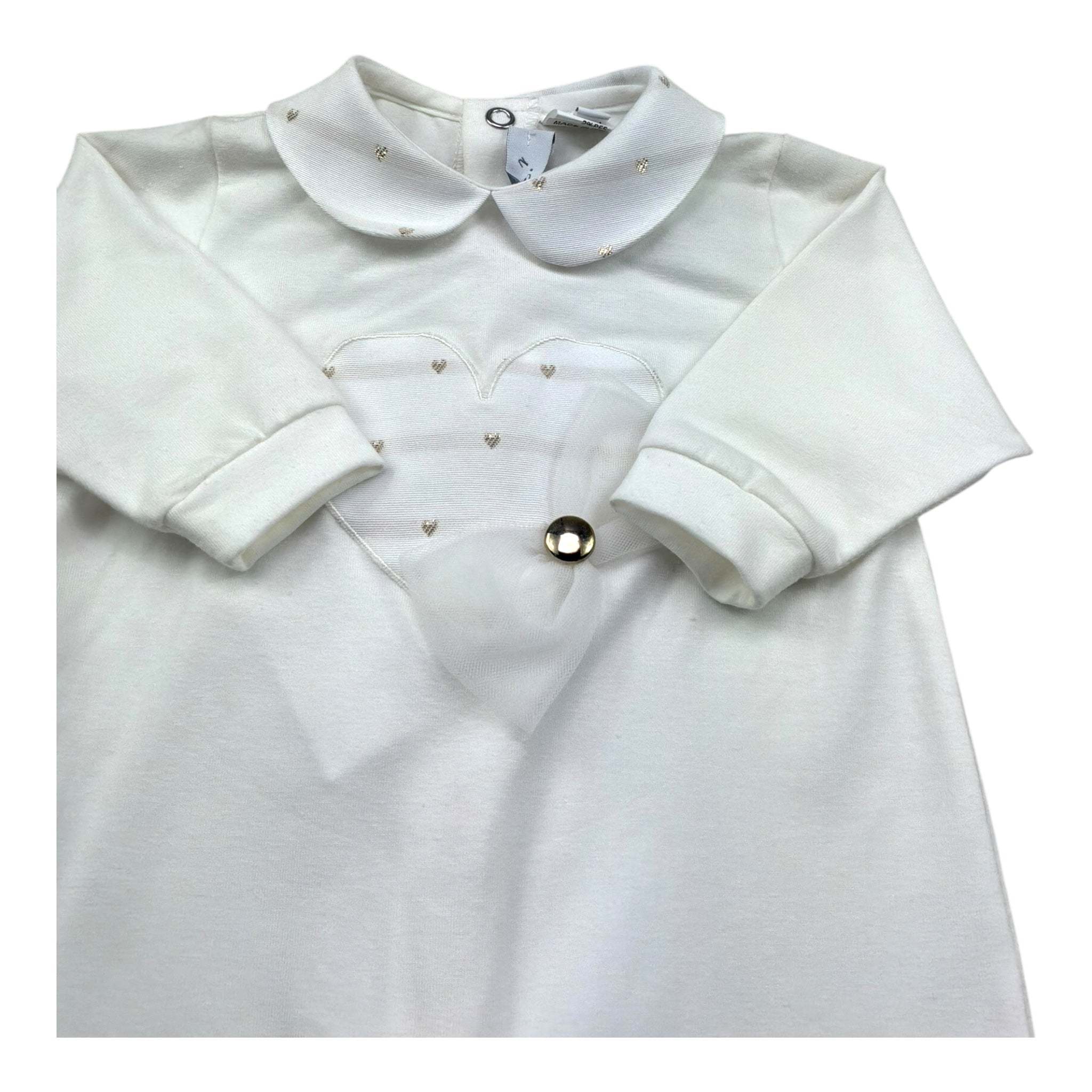 I Delfi Tutina Manica Lunga Tinta Unita per Neonata 25P5100 BIANCO I DELFI 