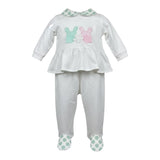 I Delfi Completo 2 Pezzi Shirt-Ghettina Tinta Unita per Neonata 25P5141 BIANCO I DELFI 