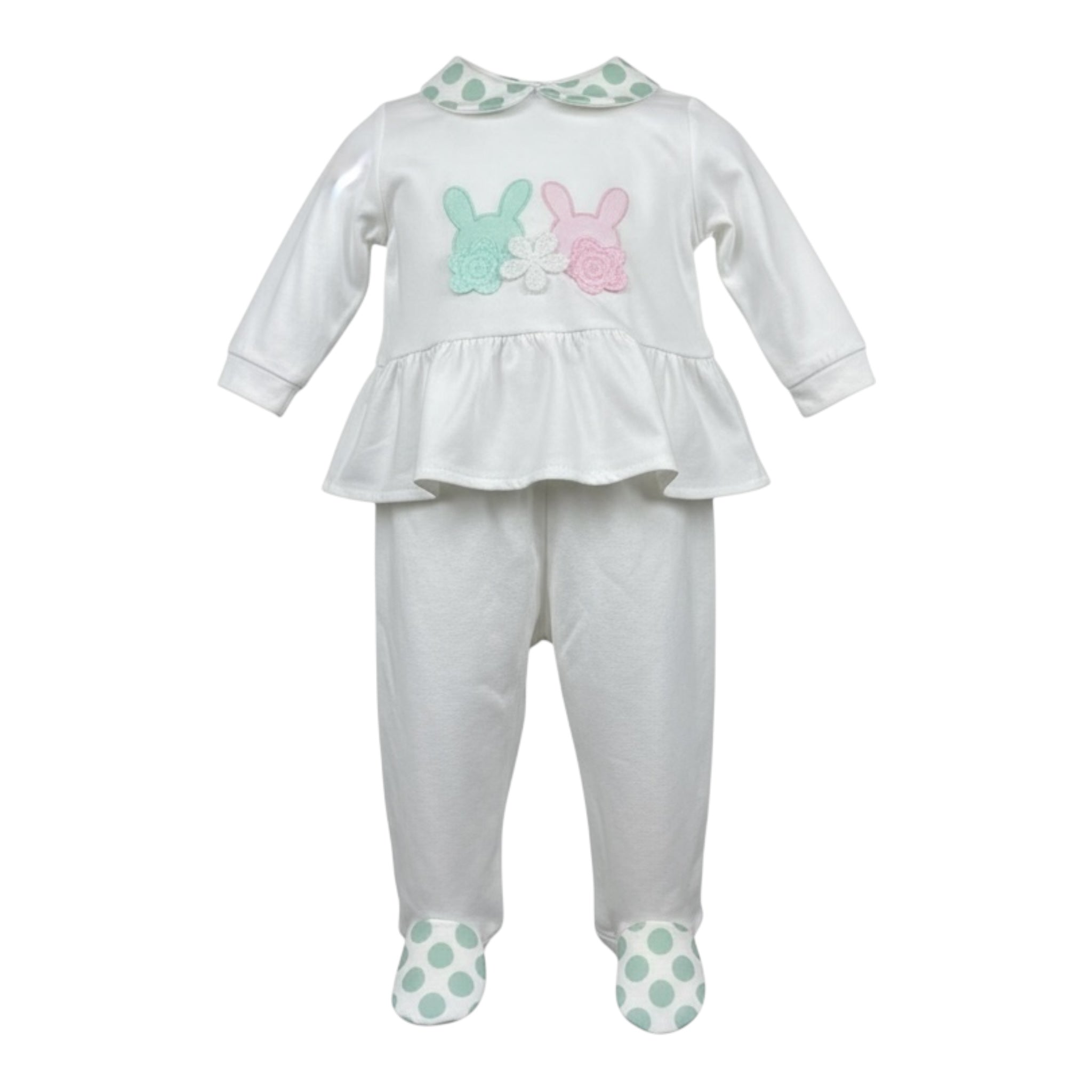 I Delfi Completo 2 Pezzi Shirt-Ghettina Tinta Unita per Neonata 25P5141 BIANCO I DELFI 