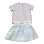I Delfi Completo 2 Pezzi T-Shirt-Gonna per Neonata 25P5195 BIANCO/ROSA I DELFI 