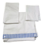 I Delfi Lenzuola Bicolore 3 Pezzi  per Neonato 25P5272 BIANCO/AZZURRO I DELFI 