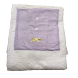 I Delfi Coperta Bicolore con Applicazioni per Neonata 25P5474 BIANCO/LILLA I DELFI 