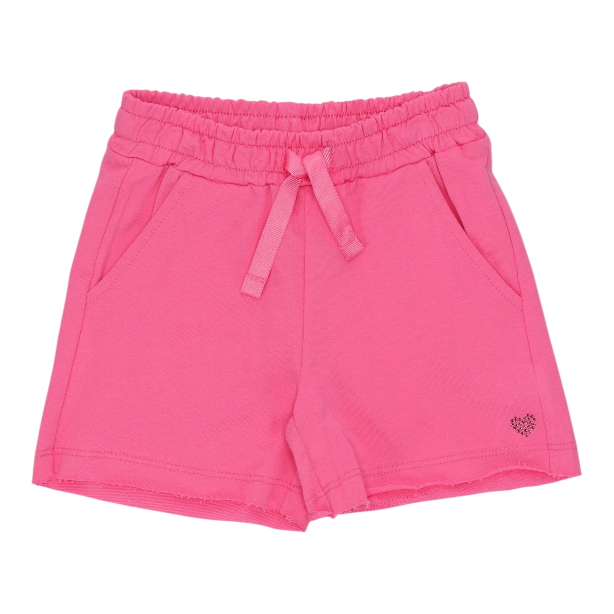 I Do Short Tinta Unita con Elastico In Vita per Bambina 4B538 ROSA I DO 