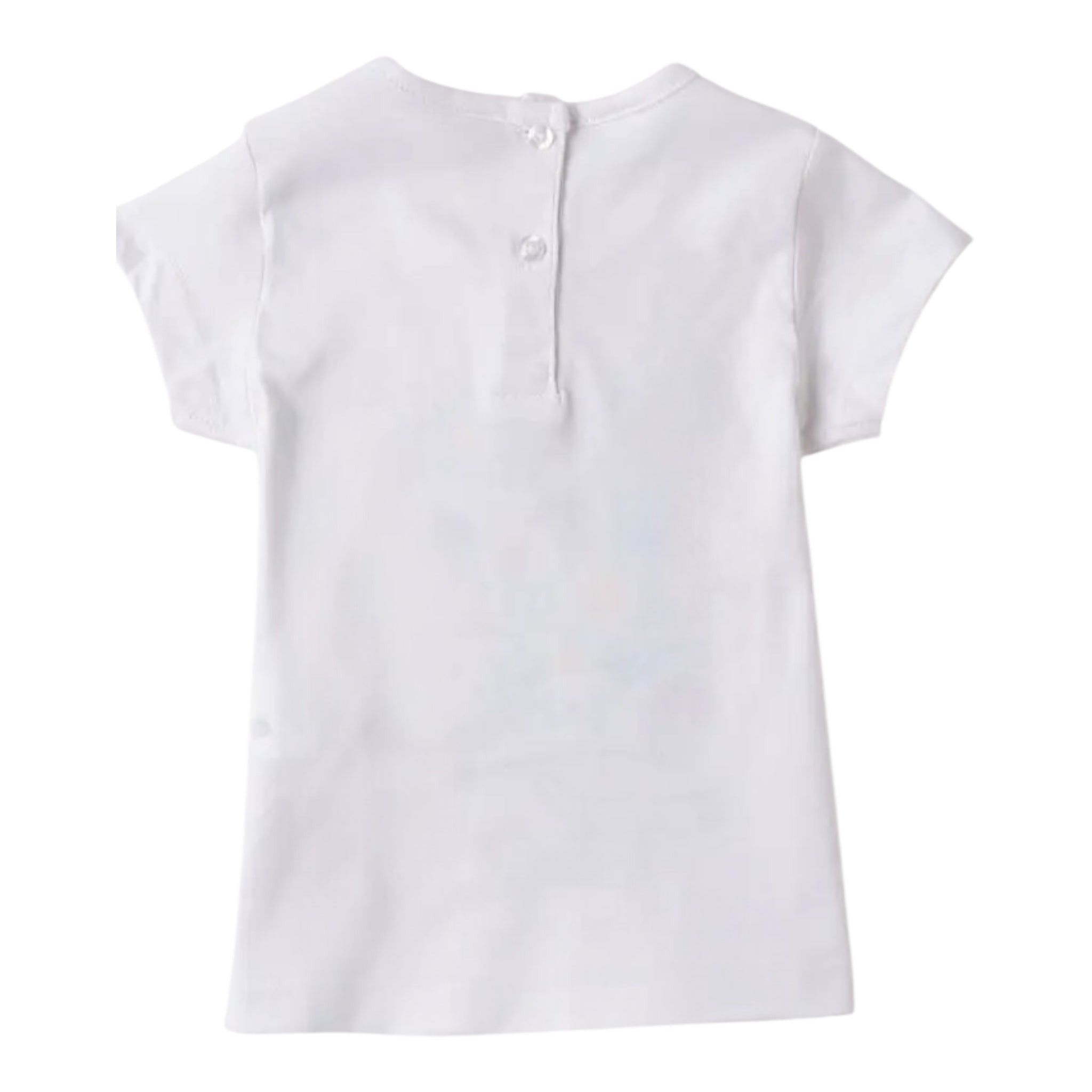 I Do T-Shirt Girocollo Tinta Unita con Stampa per Neonato 4B545 BIANCO I DO 
