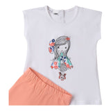 I Do Completo 2 Pezzi T-Shirt-Leggins Bicolore per Neonata 4B549 BIANCO/ROSA I DO 